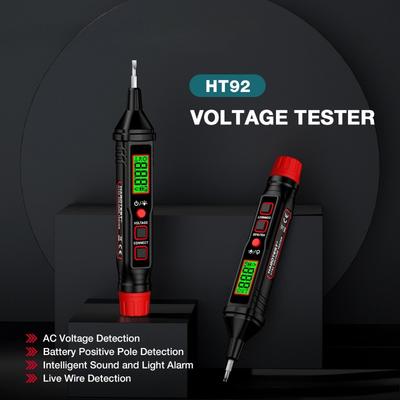 HT92 Voltage Detection Pen Portable Multi-function Tester Pen LCD Display AC Voltage Wire Detector Electrician Manual Tools