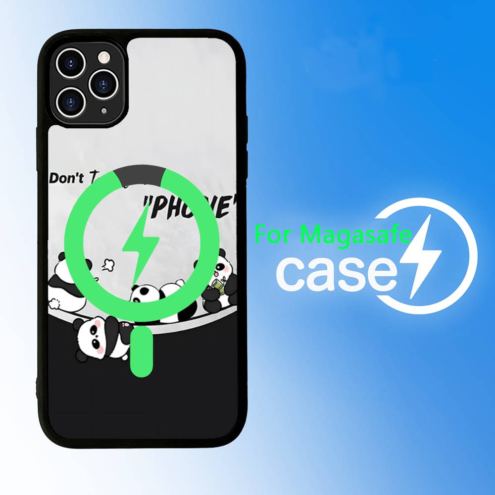 Ver Aesthetic Panda Cute For Magsafe Magnetic Phone Case For IPhone 17 16 15 14 Plus 13 12 11 Pro Max Air Cover