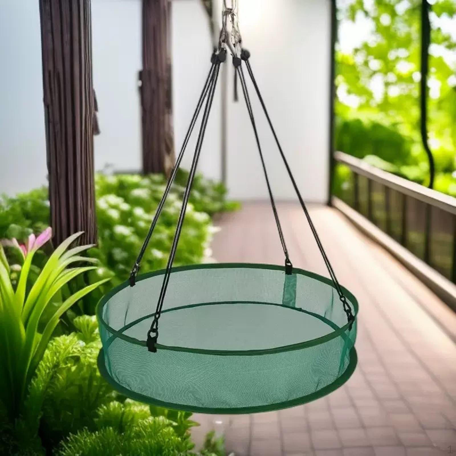 

Hanging Bird Feeder Feeding Dish Tool Large Capacity Premium with Metal Hooks for 76cm