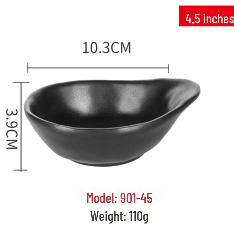 Jijun A5 Frosted Black Melamine Commercial Rice Bowls