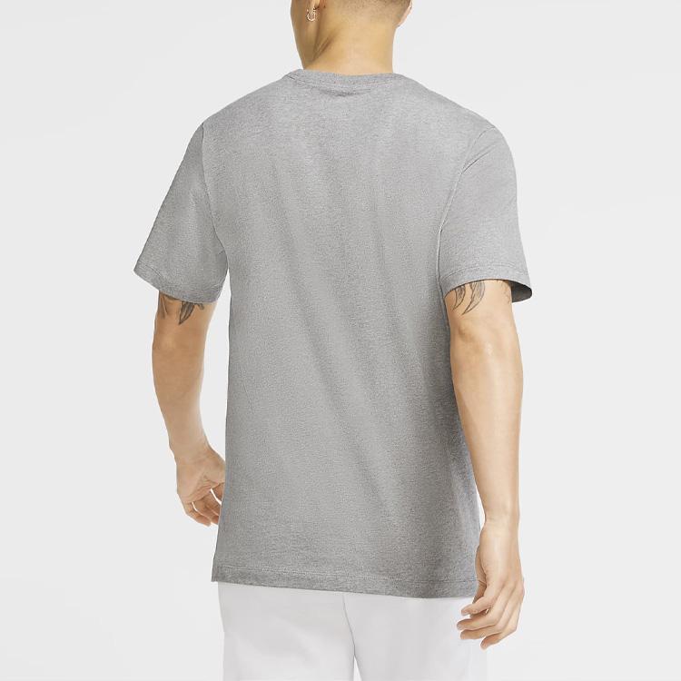 Air Jordan Flying Print Lässiges Sport Rundhals Kurzarm T-Shirt Herren Tops Grau CU9570-091
