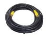 TOMOCA OFC Video Cable with RCA Plugs On Both Black VR-10 (10m) (3C-2V) Gold-Plated Ends,