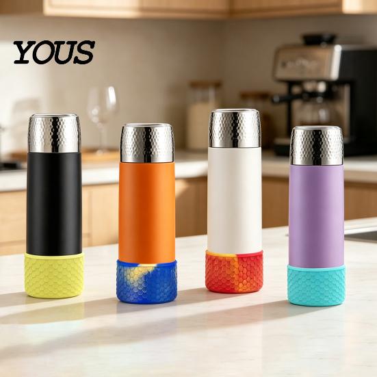 Ice Cup Base Protector Silicone Boot, Fish Scale Pattern Decor, Soft Elastic Water Bottle Tumbler Accessories for Travel Protective Sleeve, Anti-Slip