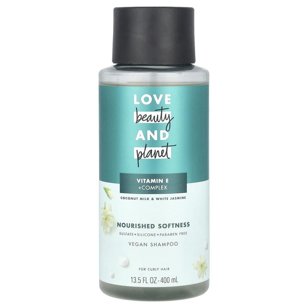 Vegan Shampoo, Curly Hair, Coconut Milk & White Jasmine, 400 Ml (13.5 Fl Oz)