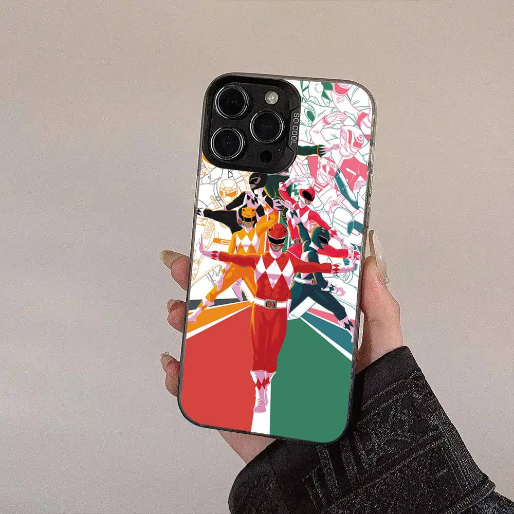 

P-PowerS-COOL R-RangerS Phone Case For IPhone 17 Air 16 15 14 11 12 13 Pro Max Plus X XR XS Colored Silver Hard Cover iPhone 13 mini