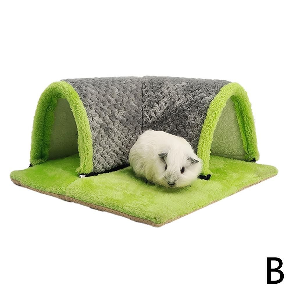 

Warm Guinea Pig Hideout Tunnel Bed Soft Removable Guinea Pig Tunnels And Tubes for Cage Cat Kitten Guinea Pig Hides Fleece House
