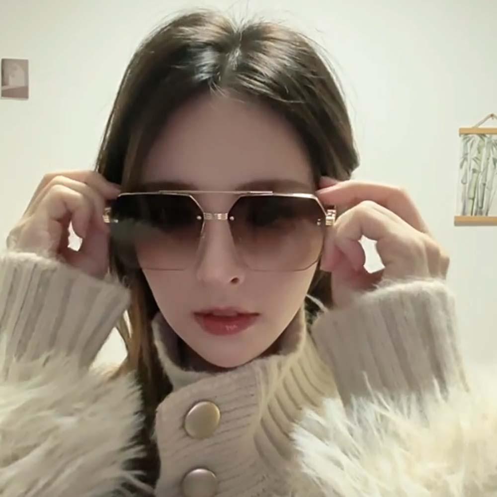 Classic Men Zinc Zinc Alloy Sunnies Gradient Color Anti-UV Glasses New Women HD Sunglasses  Daily