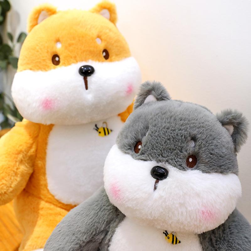 Cute Bee Shiba Inu Doll Cute Dog Doll Children's Pillow Ragdoll Gifts for Girls