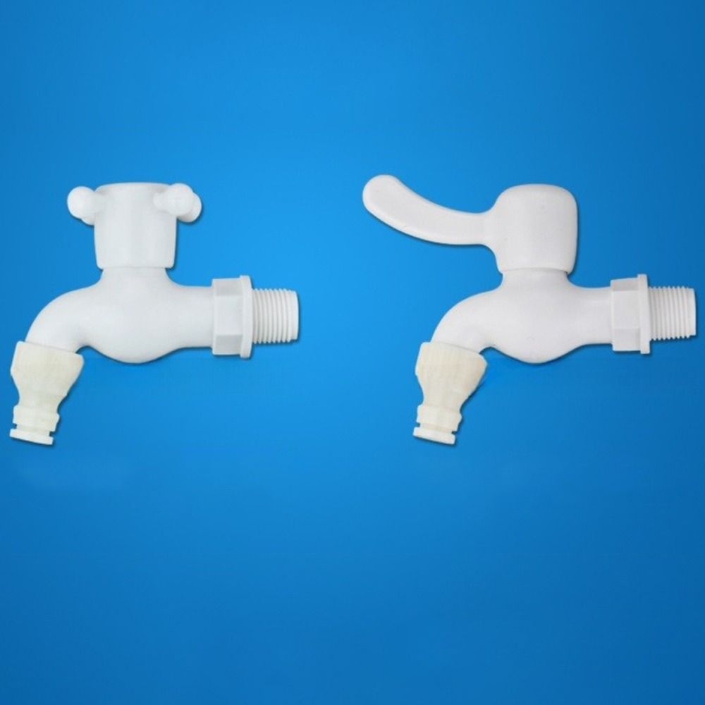 Plastic Washing Machine Tap 1/2" 3/4' Leak-Proof Hose Connector Single Tap Quick Connect Water Faucet Outdoor Balcony Use