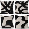 Abstract Geometric Linen Pillow Cover Modern Home Decor For Living Office Room