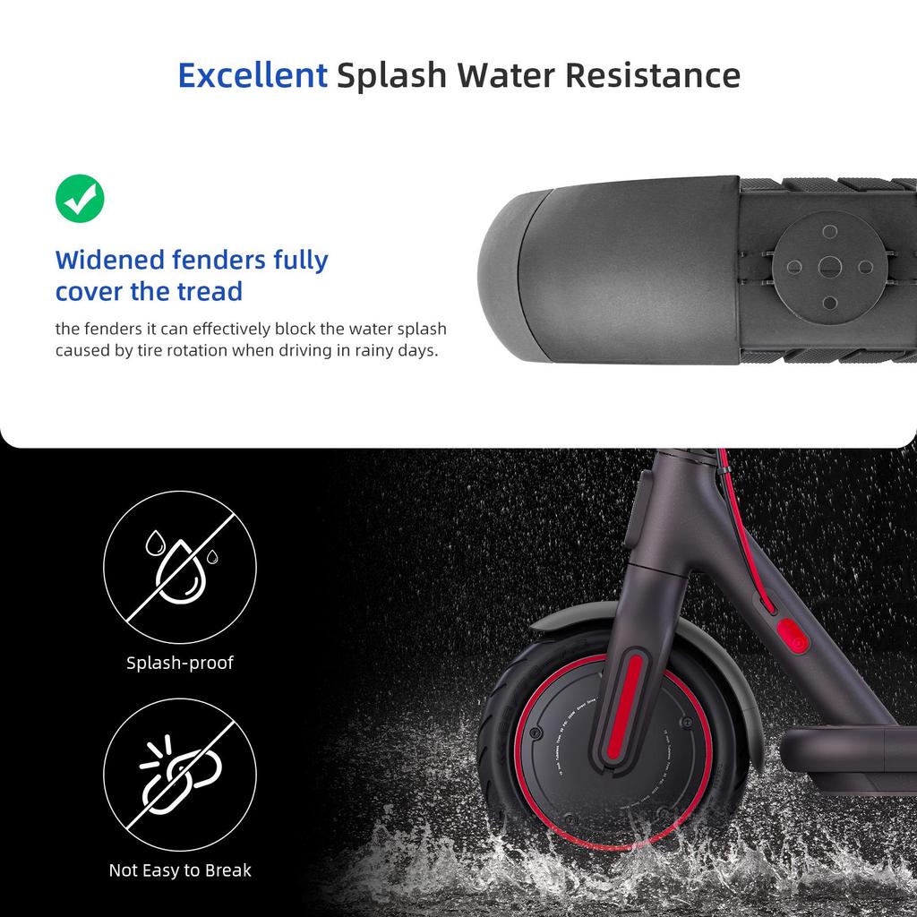 Gray Ulip Front Fender with Rubber and Screw for Xiaomi Scooters