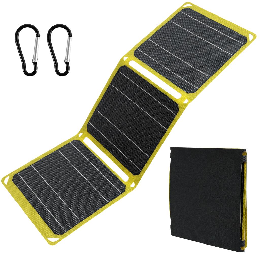 Foldable Solar Panel Ip68 Waterproof Portable Etfe-Monocrystalline Silicon Solar Panel Charger with 5v/9v/12v USB Type C Output