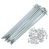 A ABSOPRO 36 Sets 14G 116mm Bicycle Spokes Silver Tone