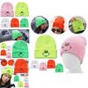 Cozy Cartoon Face Embroidered Knit Beanie Cap For Windproof Warmth In Winter