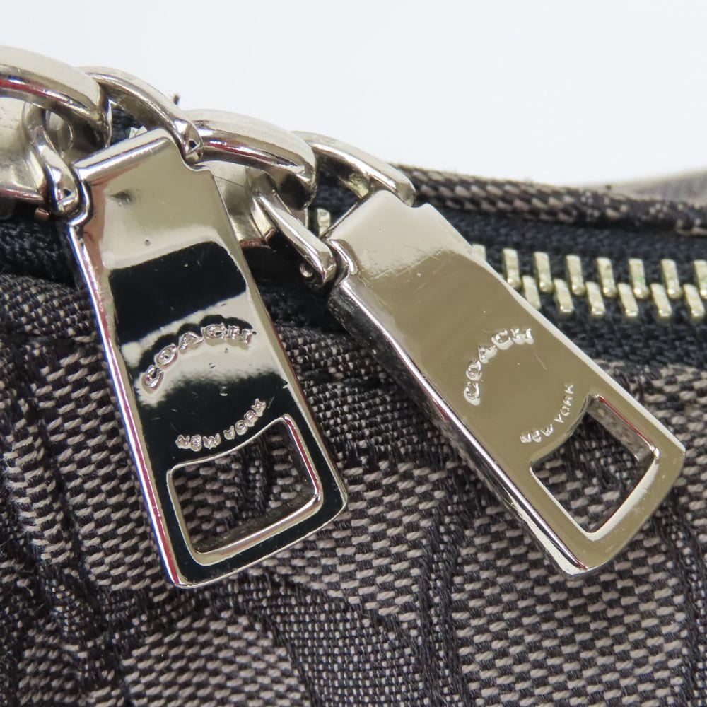Used COACH Shoulder Bag Signature F54936 Canvas/leather Gray Black Casual