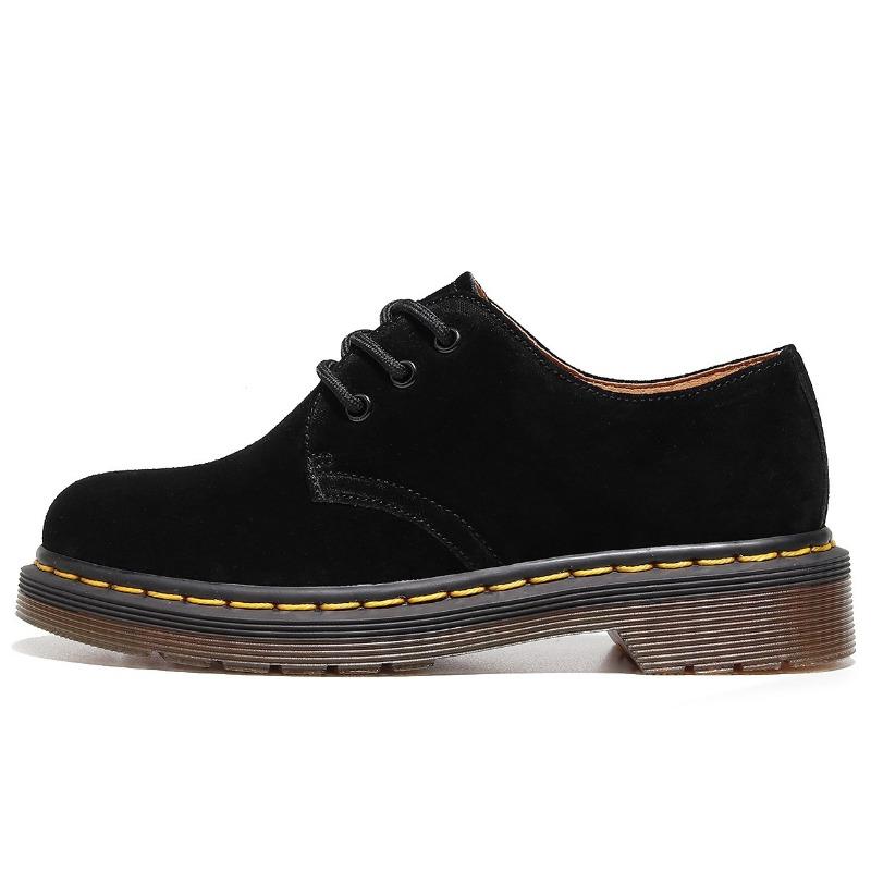 Anti-velvet 1461 low-top small leather shoes women's leather large-size short boots round head men's casual tooling Martin shoes