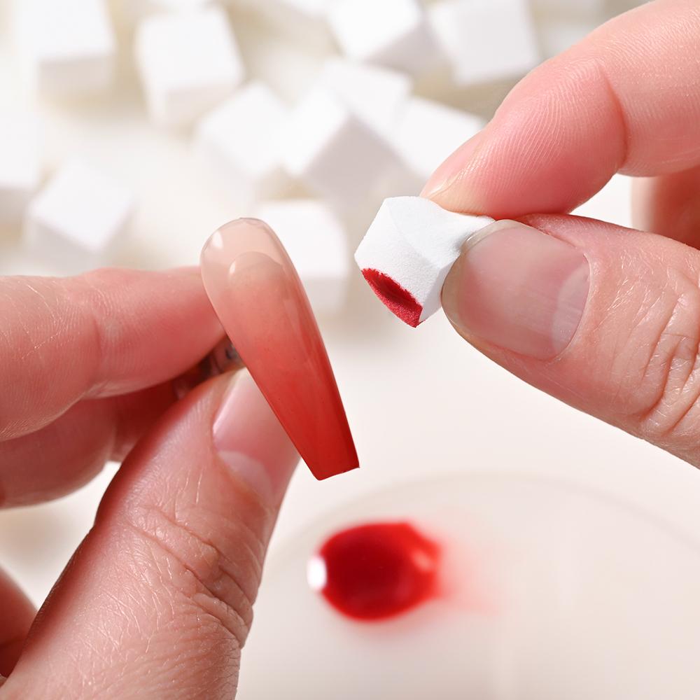 50 teile/beutel Weiche Nail art Schwämme Gradienten Stamper Werkzeuge Farbe Verblassen Malerei Maniküre Make-Up DIY Nagel Schwamm Pinsel Zubehör 1cm