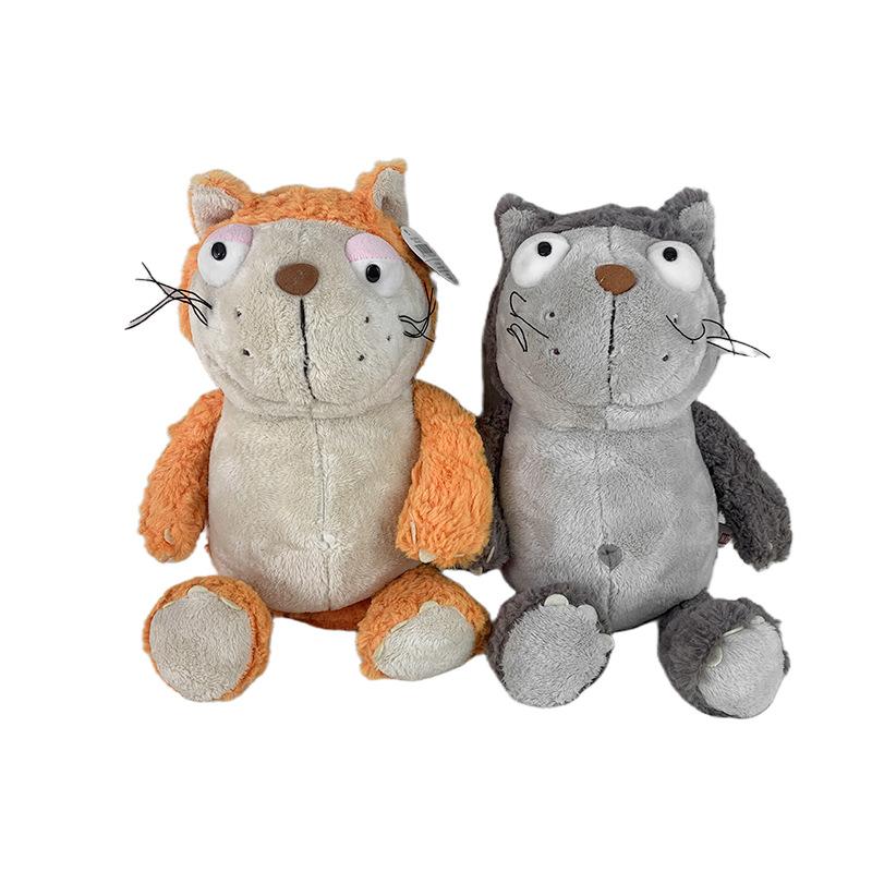 Plush Cat Adorable Toy Pillow Fluffy Hippo Stuffed Animal Gifts Decoration Home