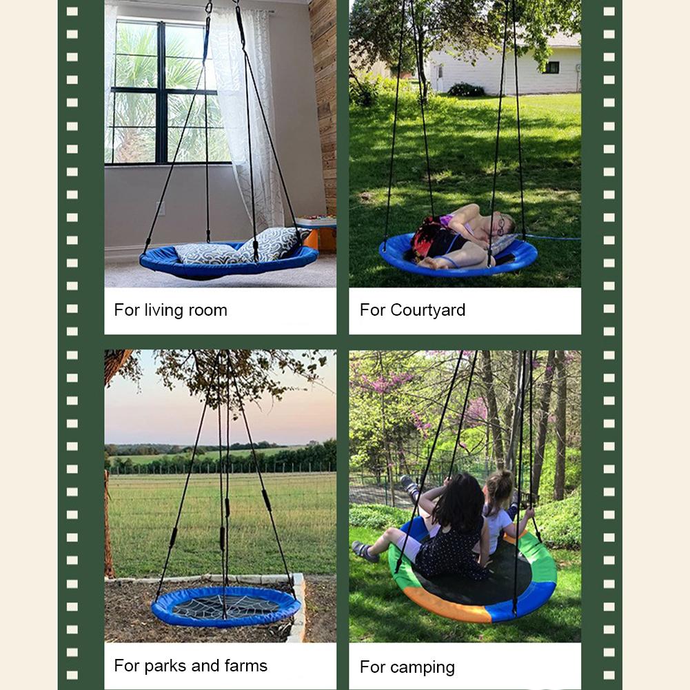 Flying Swing 300KG Weight Capacity Flying Saucer Round Tree Swing Play Set 900D Oxford with Adjustable Ropes for Kids and Adults
