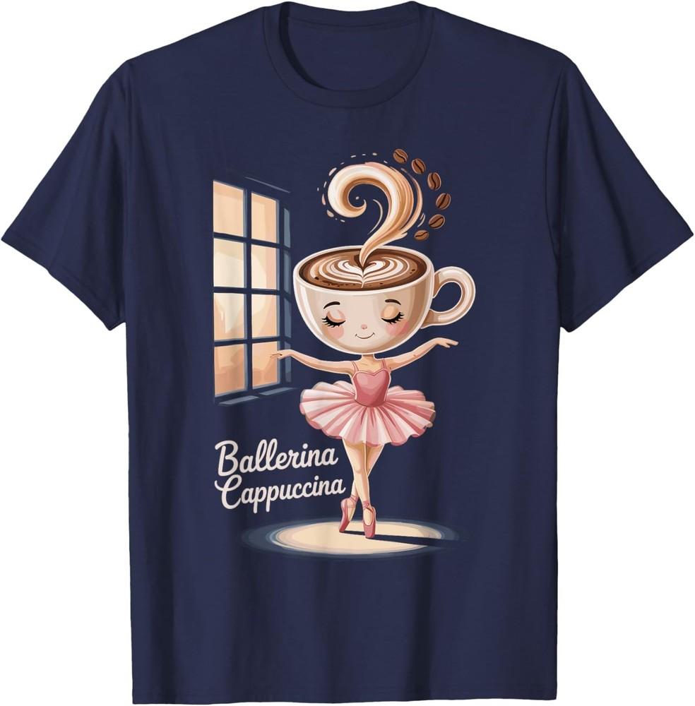 Кофе Балет Мем Арт Итальянский Капучино Балерина Унисекс Футболка Унисекс Футболка S