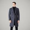 New autumn and winter men's business woolen coats, high-end young and middle-aged men's wool suit collar long coats
