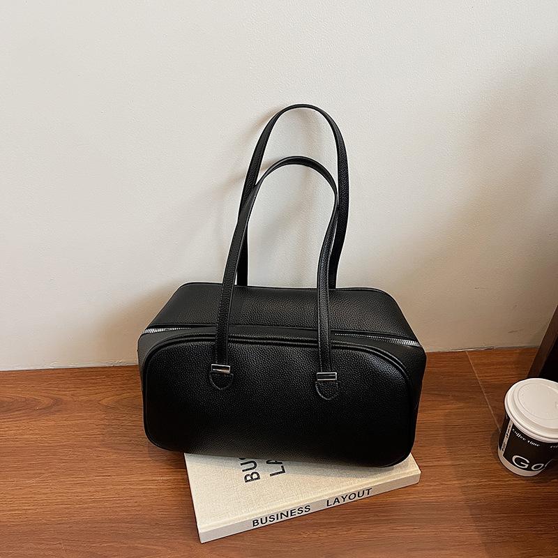 

Модная женская сумка-тоут высокого класса, сумка подмышку, новая сумка-подушка большой вместимости, простая сумка-боулинг чёрный