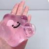 Adorable Stretchy Sticky Hand Squishy Toy, Transparent Pink Stress Relief Squeeze Ball for Anxiety