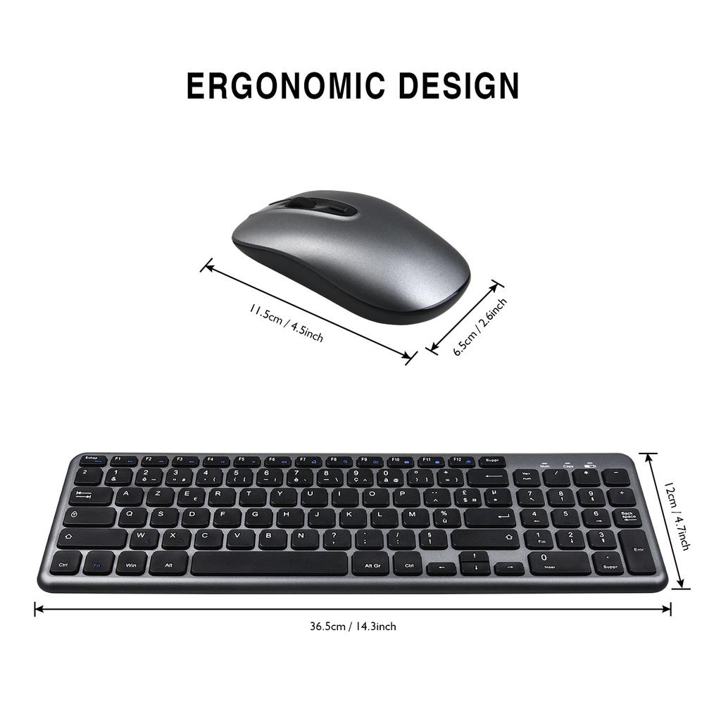 Office Dedicated Multicolor Nano Usb Receiver Wireless Keyboard and Mouse Set