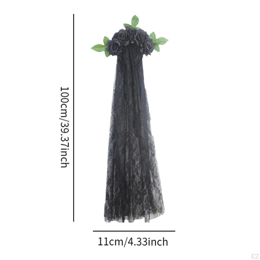 Halloween Flower Crown Headband Costume Accessory for Party Cosplay Role Playing