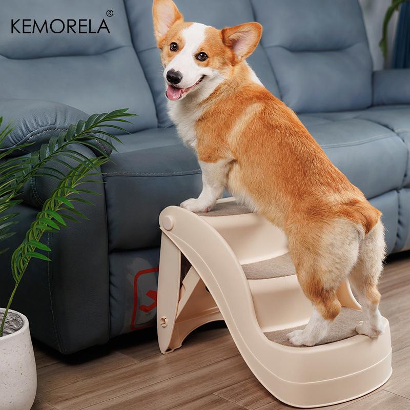 Faltbare Haustiertreppe Rutschfest Langlebig Katzenstufen für Hunde und Katzen im Innenbereich Zuhause oder auf Reisen Hundekletterstufen