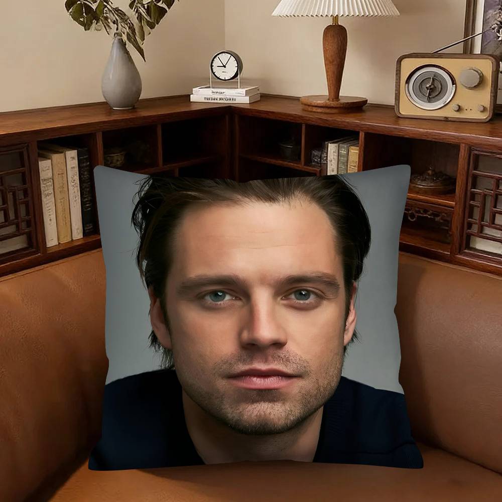 Schauspieler Sebastian Stan Kissenbezug Mode Quadratischer Kissenbezug Schlafzimmer Sofa Raum Ins Dekoration Freizeit