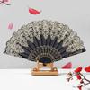 Embroidered Folding Fan Multicolors Hot Stamping Chinese Wedding Cloth Folding Fan Photography Props Gold Blocking Fan