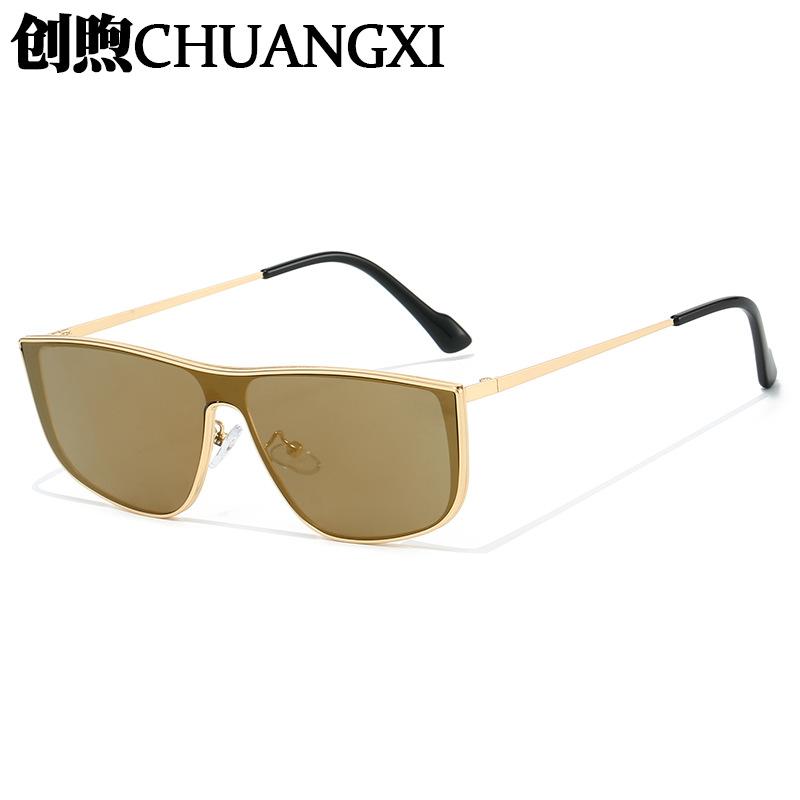 New fashion couple metal sunglasses retro old money wind lazy sunglasses personalized integrated glasses