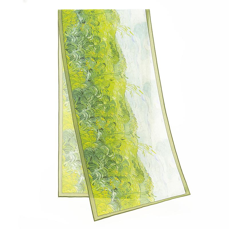 New Style of Silk Scarf for Women  Small Long Mulberry Silk Hairband  Versatile Small Scarf Scarf