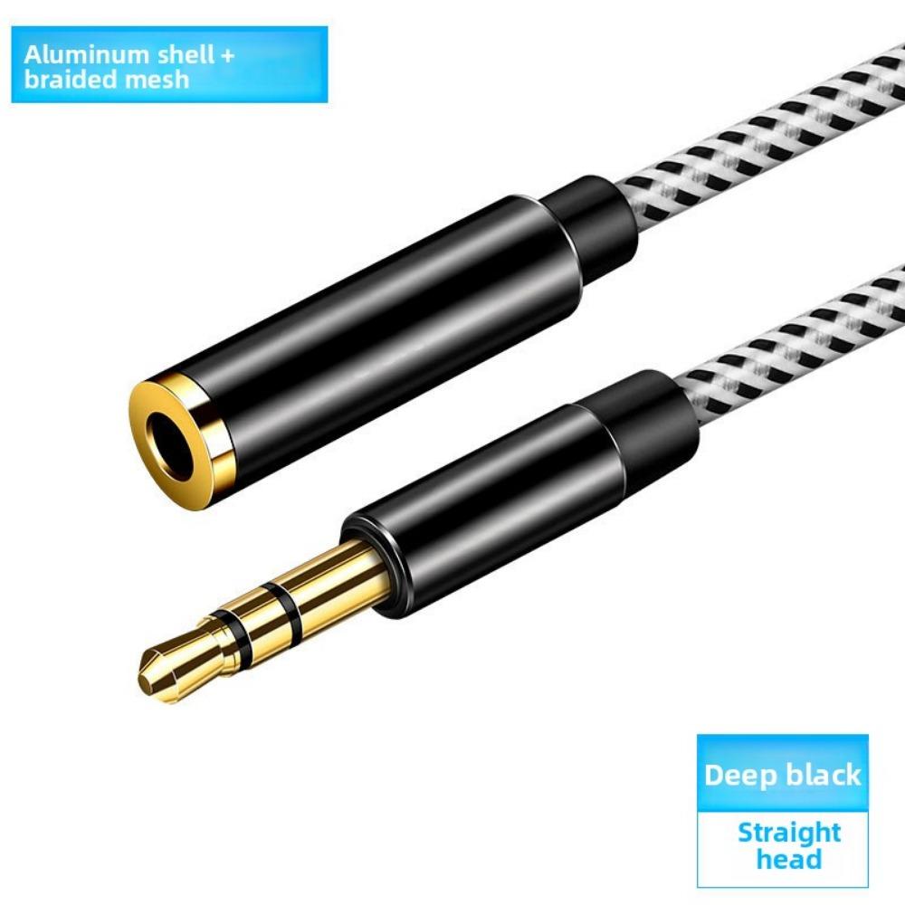 5mm Gold Plated AUX Cable Male to Female 4 Pole with Mic Car Audio Headphone Extension Cord 1m 1.5m