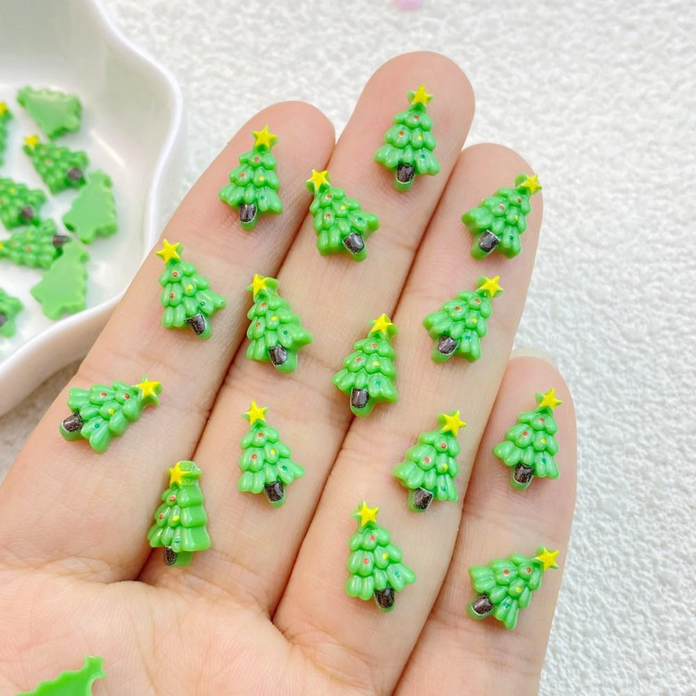 30Pcs New Cute Resin Cartoon Halloween, Christmas Collection Flat Back Manicure Parts Embellishments For Hair Bows