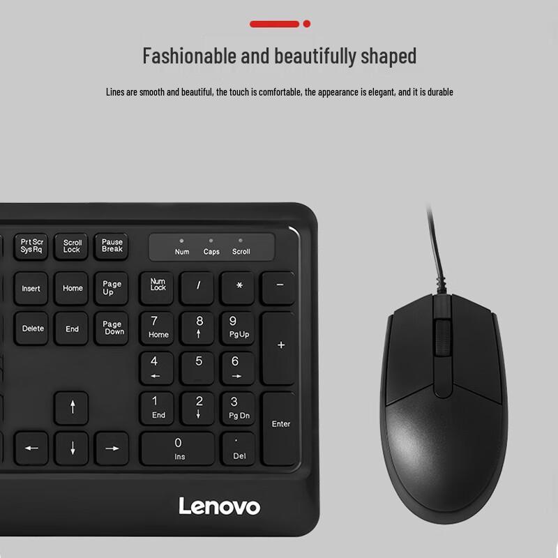 Lenovo KM102 Wired Keyboard and Mouse Combo