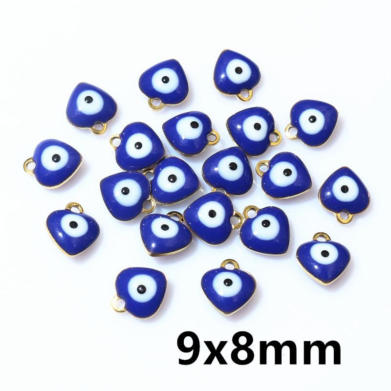 20pcs 10x8.5mm Enamel Evil Eyes Star Charms Pendant Stainless Steel DIY Jewelry Making Accessories Findings Bracelet Earrings