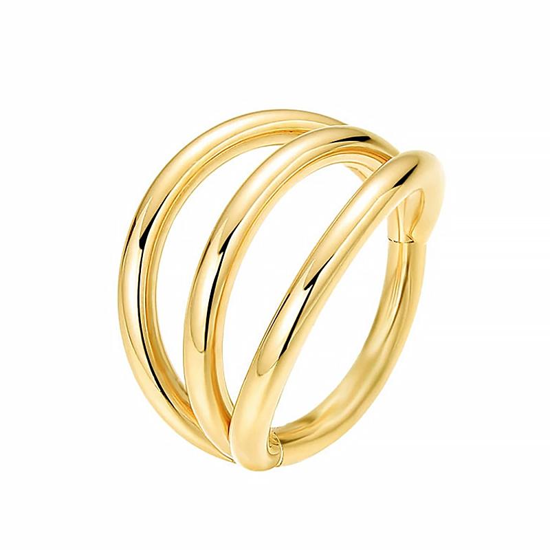 Хирургическая сталь 316L, сегмент козелка, спираль, хрящ, серьги, кольцо в носу, перегородка, кликер, раковина, три слоя, ювелирные изделия для пирсинга ноздри 1.2x8mm золотой