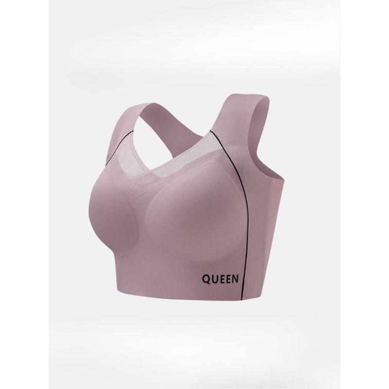 

Женский спорт большого размера на поддержке Сборка Без стального кольца Расширенная боковая стенка Бесшовное красивое нижнее белье для спины 5XL