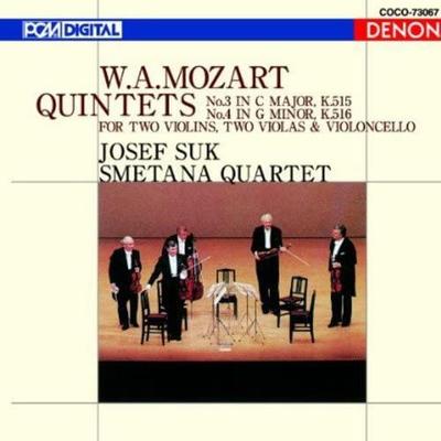CD SMETANA QUARTET, SUK (JOSEF), MOZAR - Mozart: String Quintet Nos. 3 and 4 COCO73067 Japan Classical Used