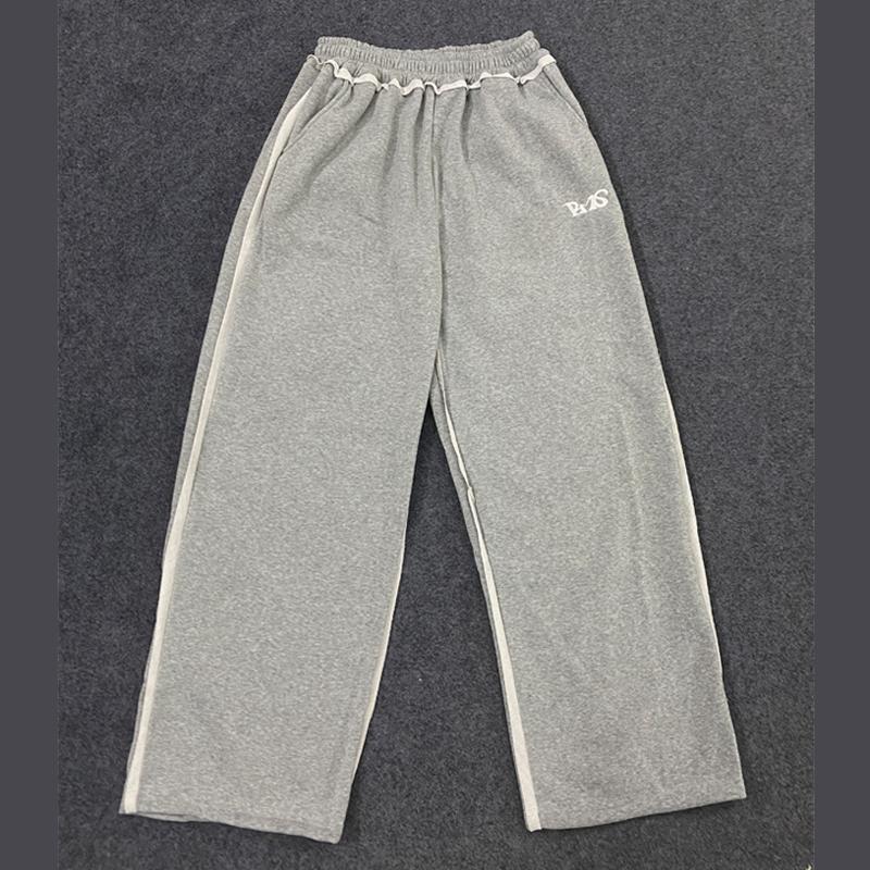 European and American Street Trend Retro Simple Embroidered Pattern Pants