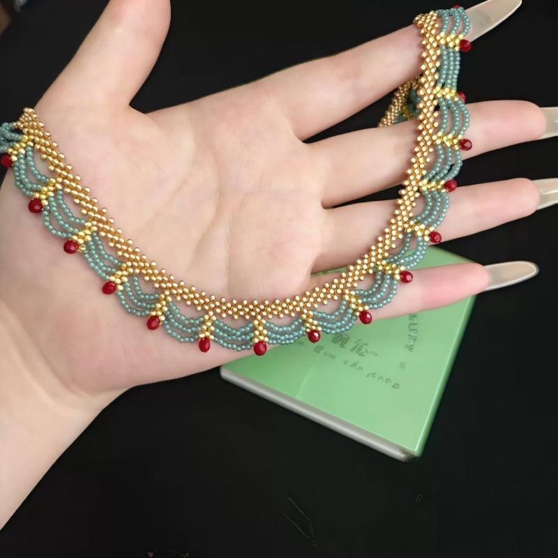 New Chinese Multi-layer Lace Fringed Necklace Women's Unique Design Collarbone Chain