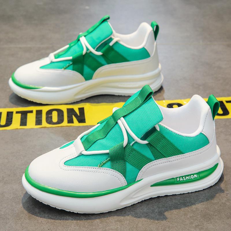 

023 Весна/Лето Модные цветные легкие мягкие эластичные мужские спортивные и повседневные туфли Мужская обувь Обувь для скейтбординга 39 зелёный