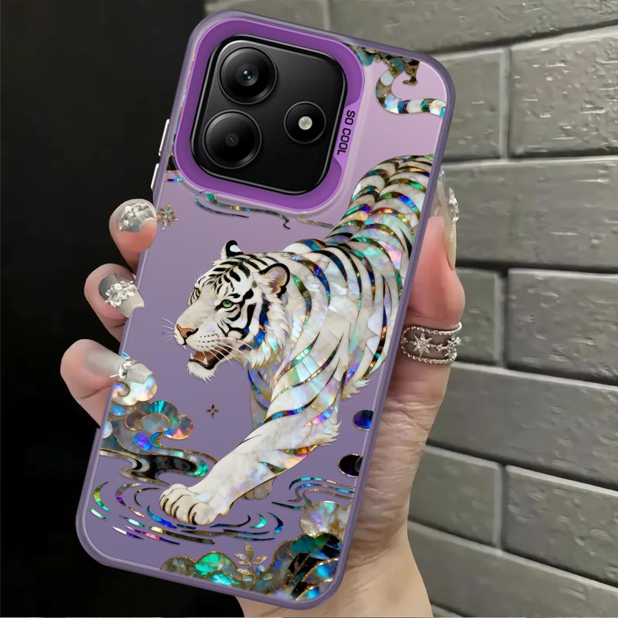 Creative Tiger Dragon Back Phone Cover Case for Xiaomi Redmi 9T Note 9 10 A5 12C A1 A2 Plus K60 9C 13C 10C 14C