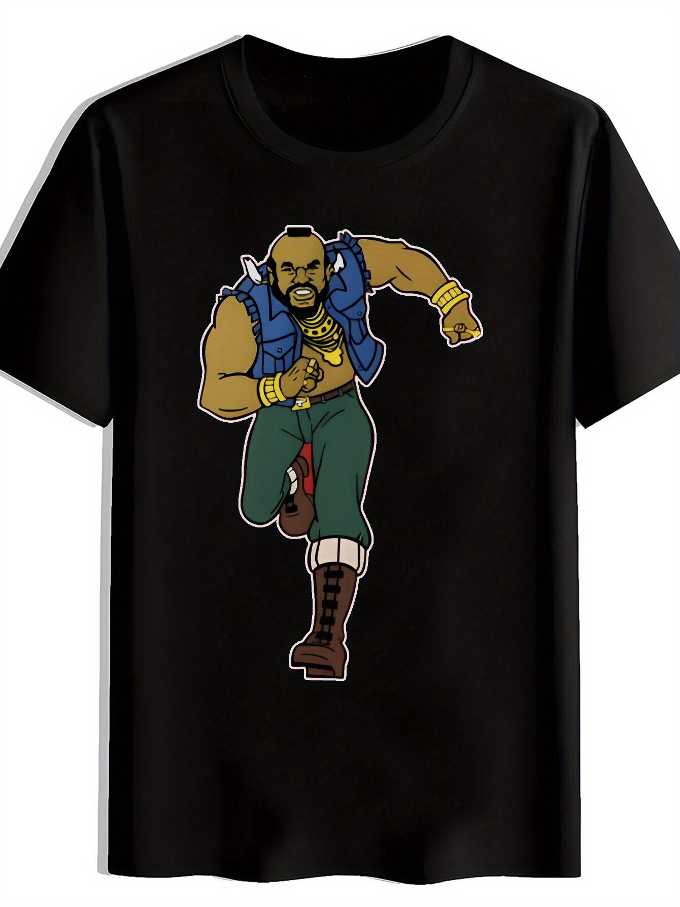 T-shirt Casual Graphic - Bold Action Pose with Helmet & Design XXL