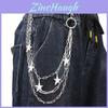 Hip Hop Star Multilayer Pentagram Metal Waist Chain For Men Women Festival Accessories