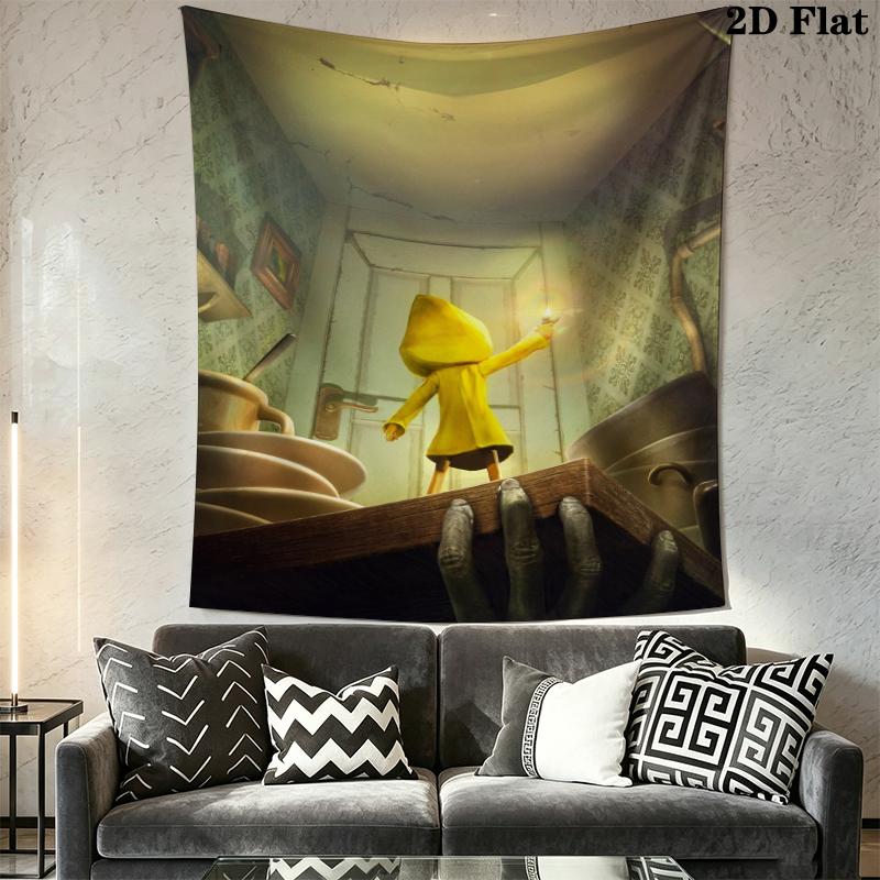 Little Nightmares Arazzo da Parete Estetico Appeso a Parete Coperta in Tessuto Stampato Arazzi Decorativi per Camera da Letto Soggiorno Arredamento per la Casa