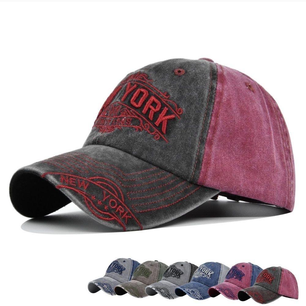 Hip-hop Western Streetwear Hat Adjustable Washed Denim Baseball Hats Vintage Sun Hat For Man Women