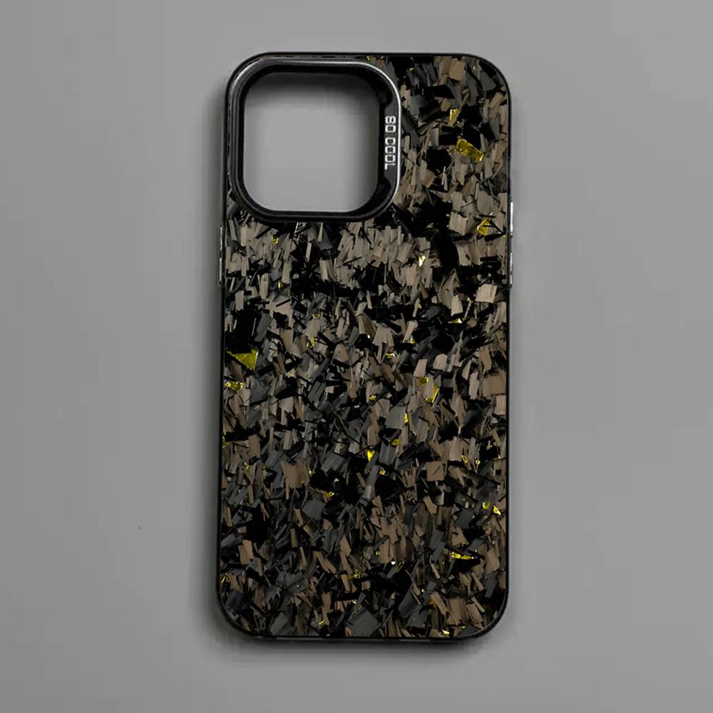 Abstrakte Kunst Schwarz Geschmiedetes Carbon Fundas Handyhülle Für IPhone 17 17E 16 Plus Pro Max 15 14 13 12 11 Matt Bunte Hüllen